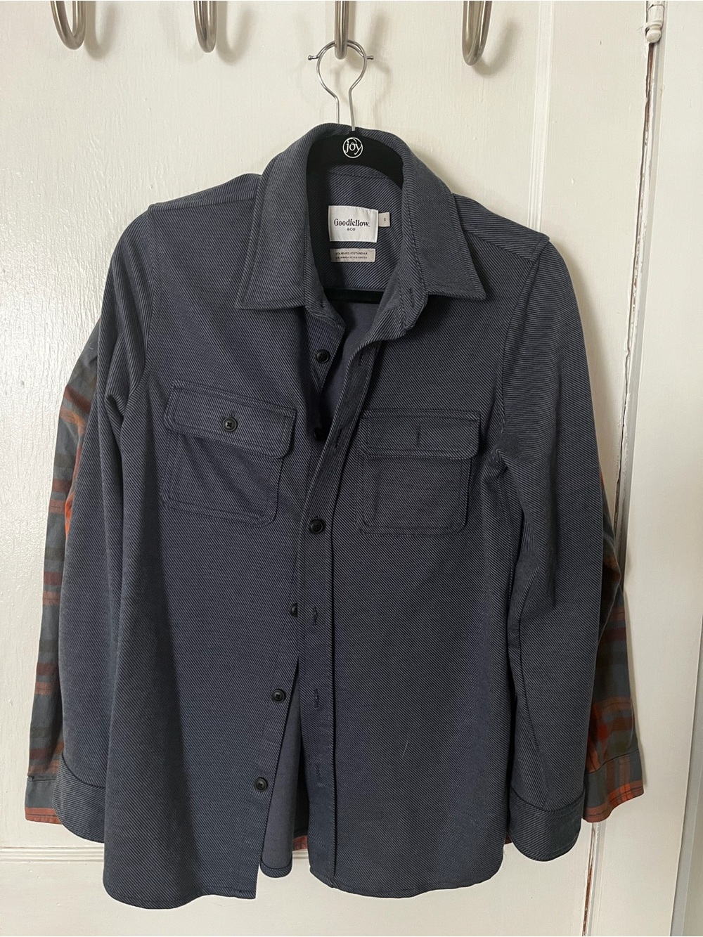 Goodfellow & Co Men's Dark Navy Button-Front Shirt Jacket